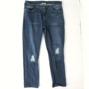 SAHALIE Women's Boyfriend Jeans 10 Ripped Distress